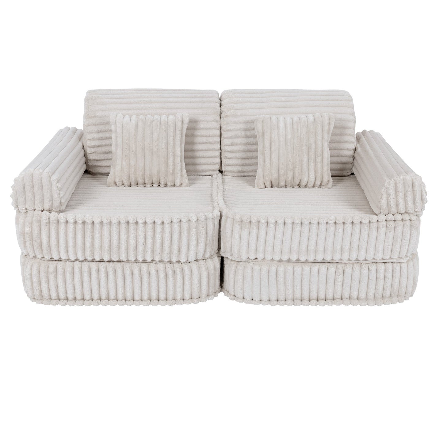 Modulaire Kindersofa - Wit - Zacht - Creatief Ontwikkelend Meubel - SpeelSterk SpeelSterk