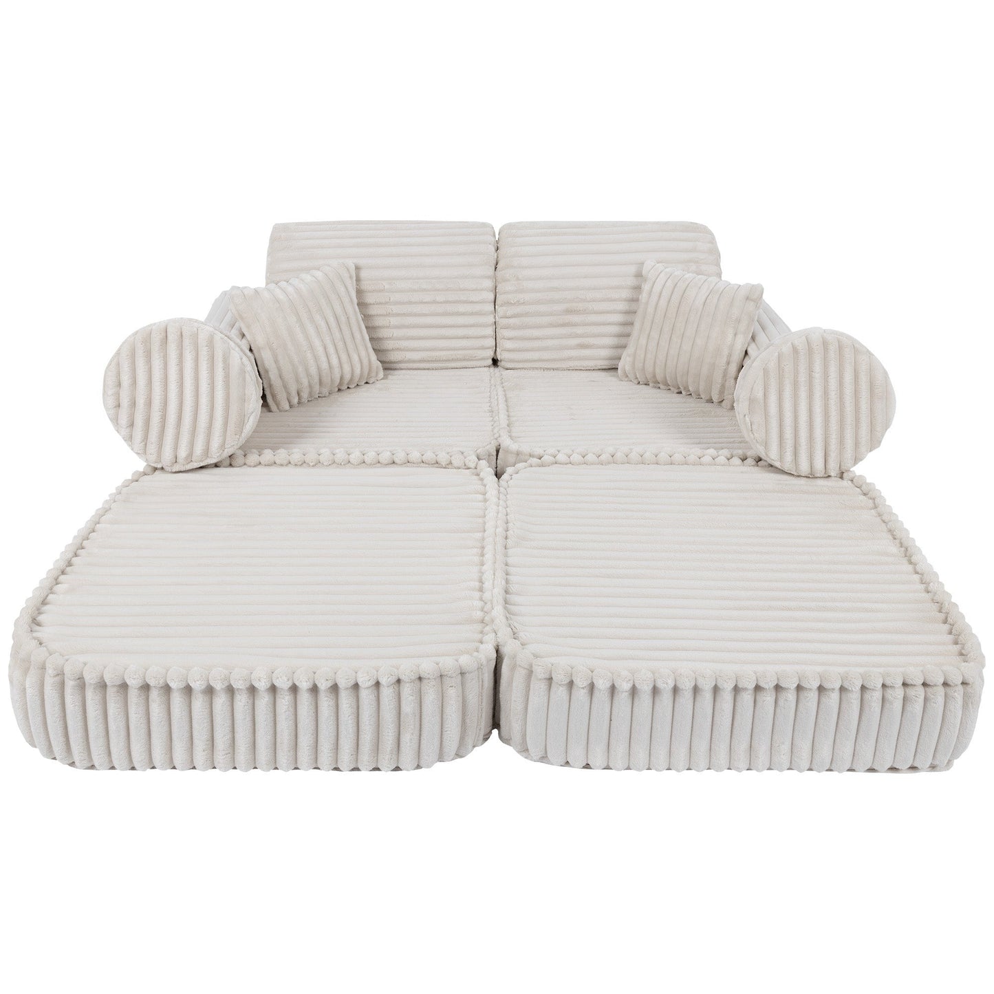 Modulaire Kindersofa - Wit - Zacht - Creatief Ontwikkelend Meubel - SpeelSterk SpeelSterk