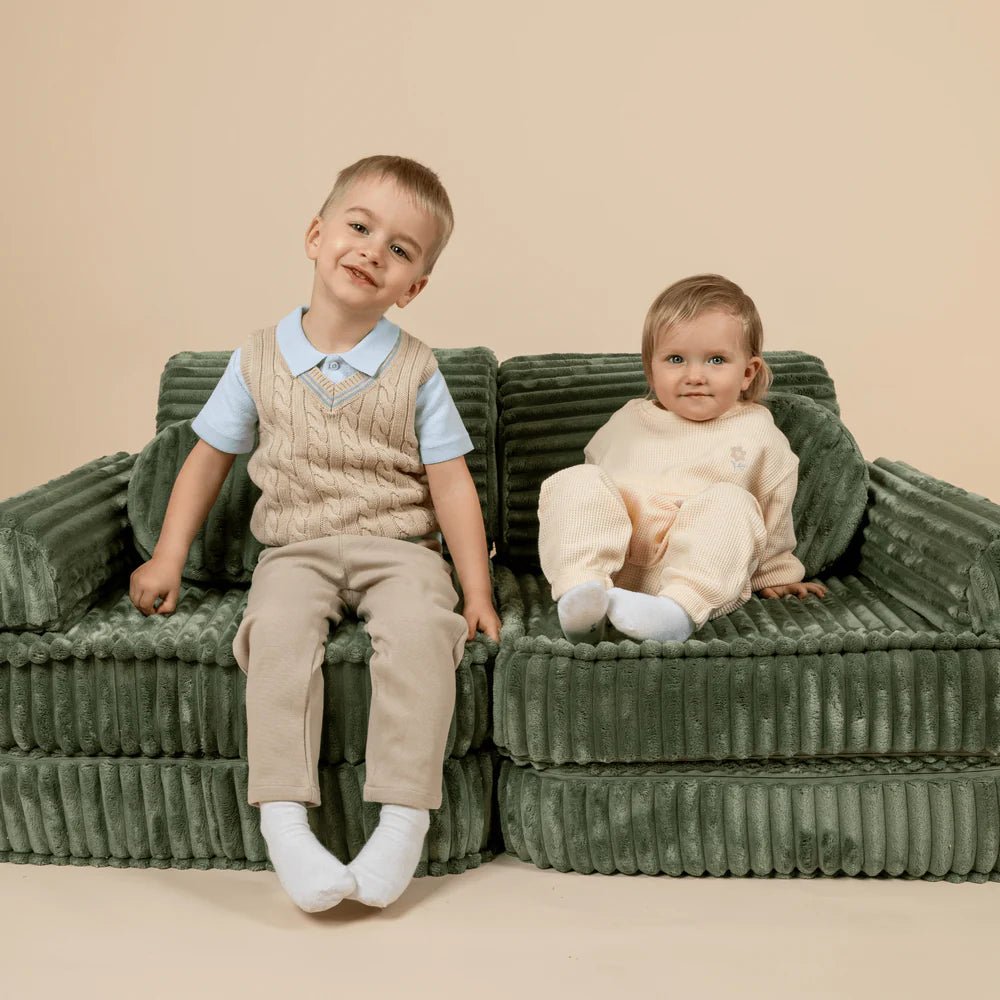 Modulaire Kindersofa - Wit - Zacht - Creatief Ontwikkelend Meubel - SpeelSterk SpeelSterk