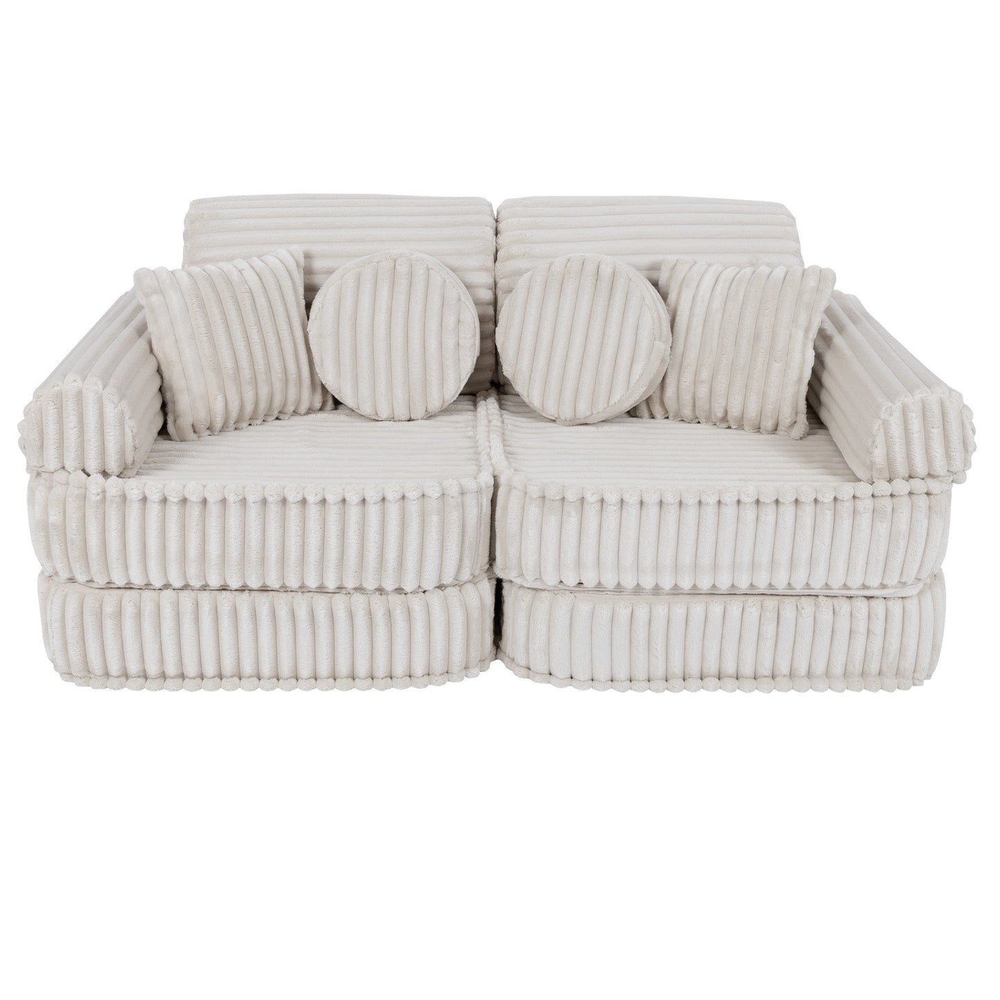 Modulaire Kindersofa - Wit - Zacht - Creatief Ontwikkelend Meubel - SpeelSterk SpeelSterk