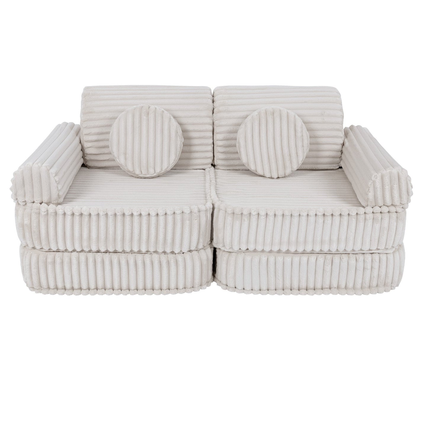 Modulaire Kindersofa - Wit - Zacht - Creatief Ontwikkelend Meubel - SpeelSterk SpeelSterk