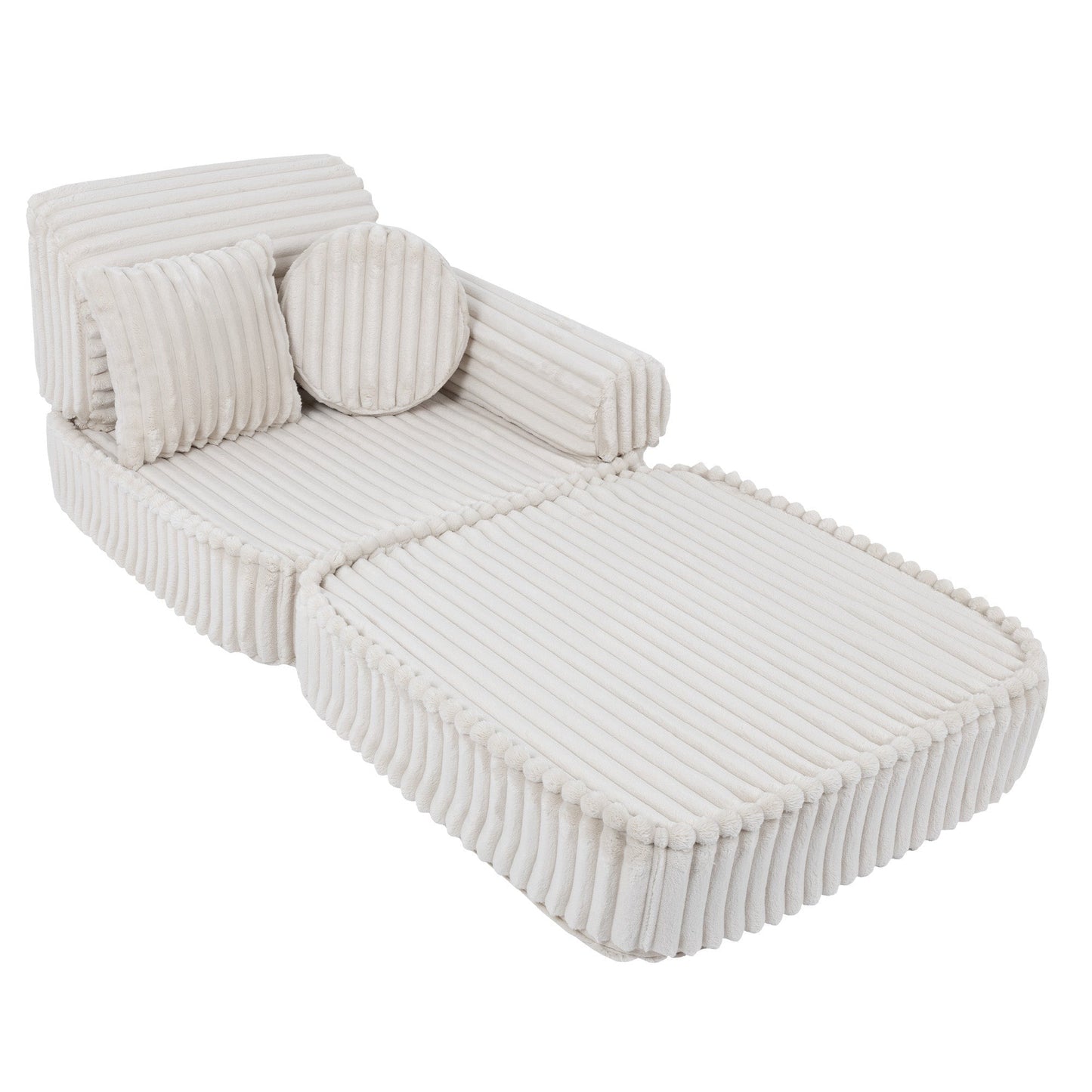 Modulaire Kindersofa - Wit - Zacht - Creatief Ontwikkelend Meubel - SpeelSterk SpeelSterk