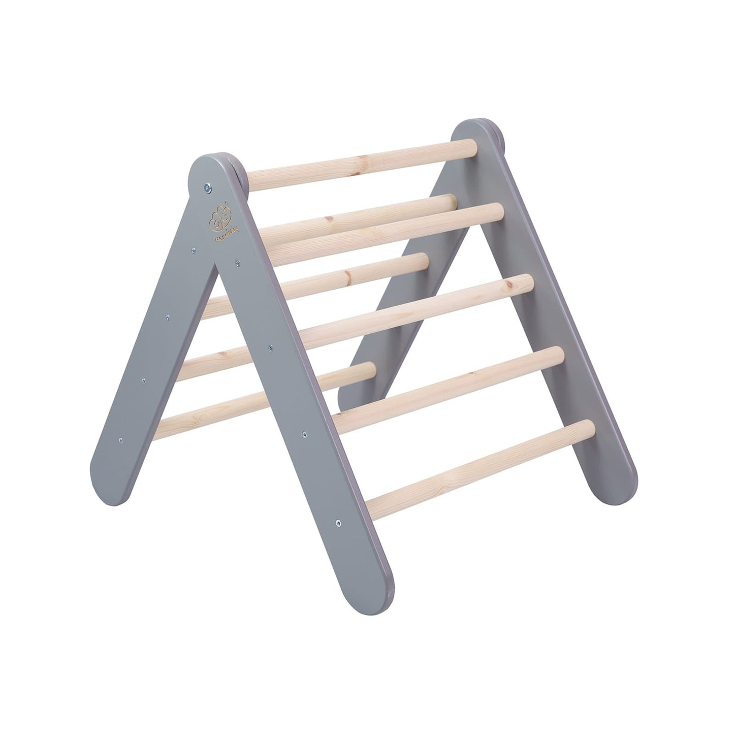 Montessori Driehoekladder - Grijs - Veilig Klimtoestel Voor Kinderen - SpeelSterk SpeelSterk