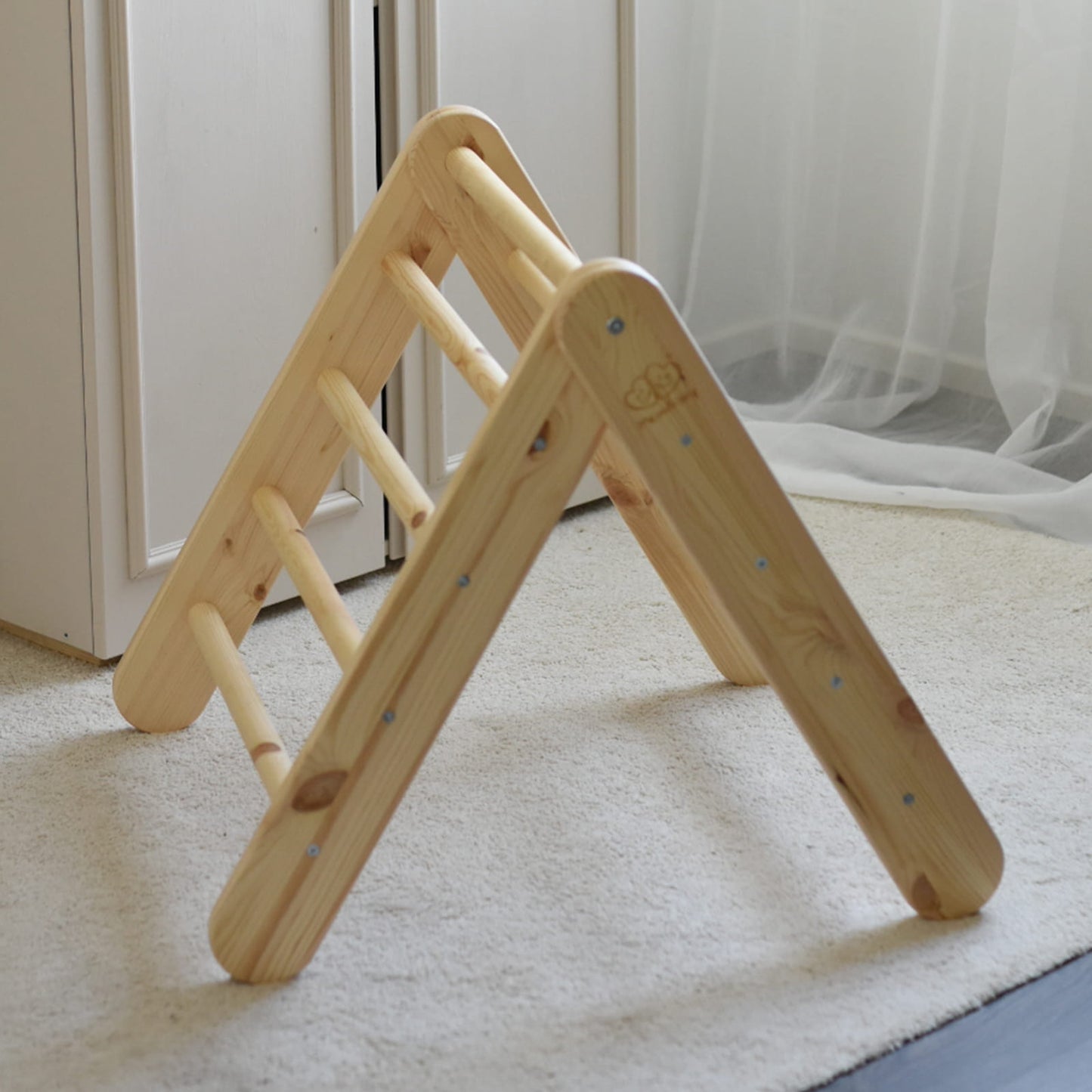 Montessori Driehoekladder - Naturel - Veilig - Educatief Speelproduct - SpeelSterk SpeelSterk