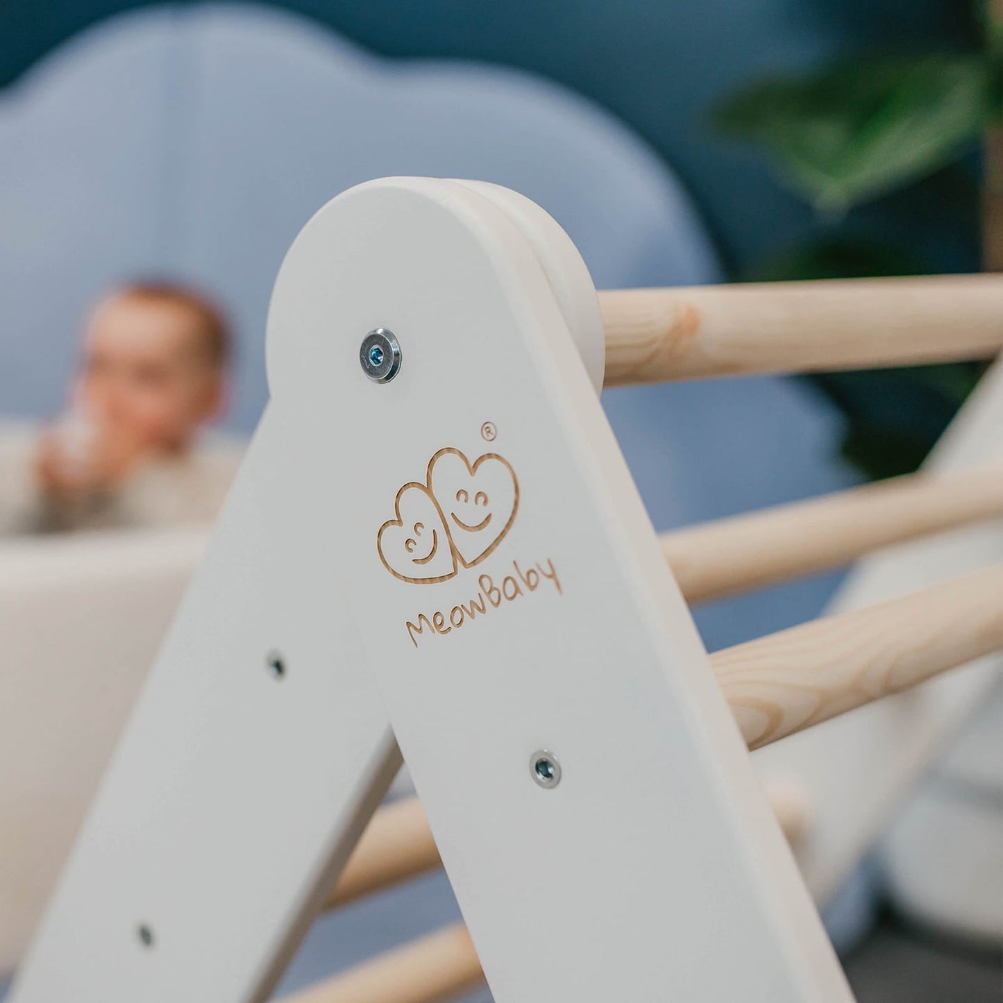 Montessori Driehoekladder - Wit - Veilig - Ontwikkeling Voor Kinderen - SpeelSterk SpeelSterk