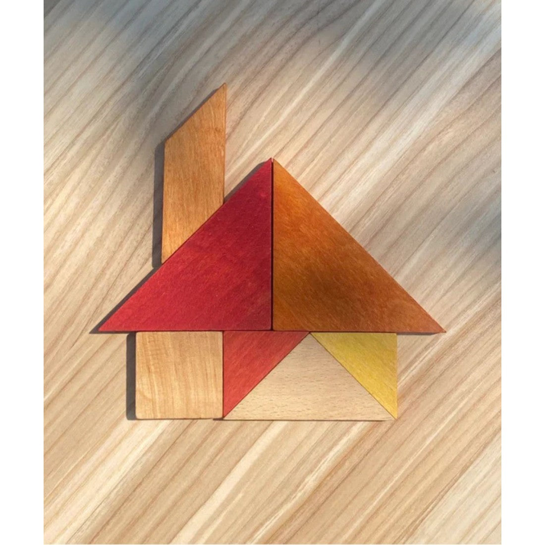 Wooden Story Tangram – Warm Color (in Storage Bag) SpeelSterk.nl