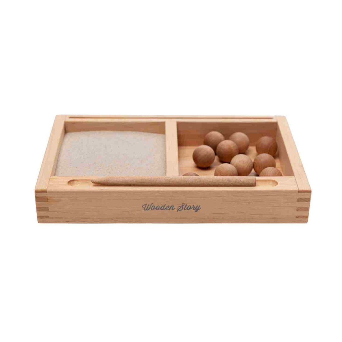 Montessori Tray - Hout - Zintuiglijk Leren - Veilig Speelgoed voor Kinderen - SpeelSterk SpeelSterk