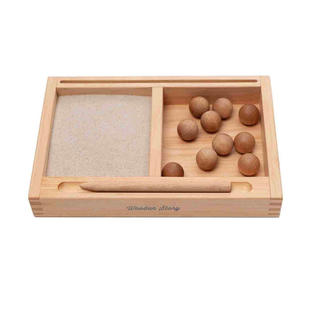 Montessori Tray - Hout - Zintuiglijk Leren - Veilig Speelgoed voor Kinderen - SpeelSterk SpeelSterk
