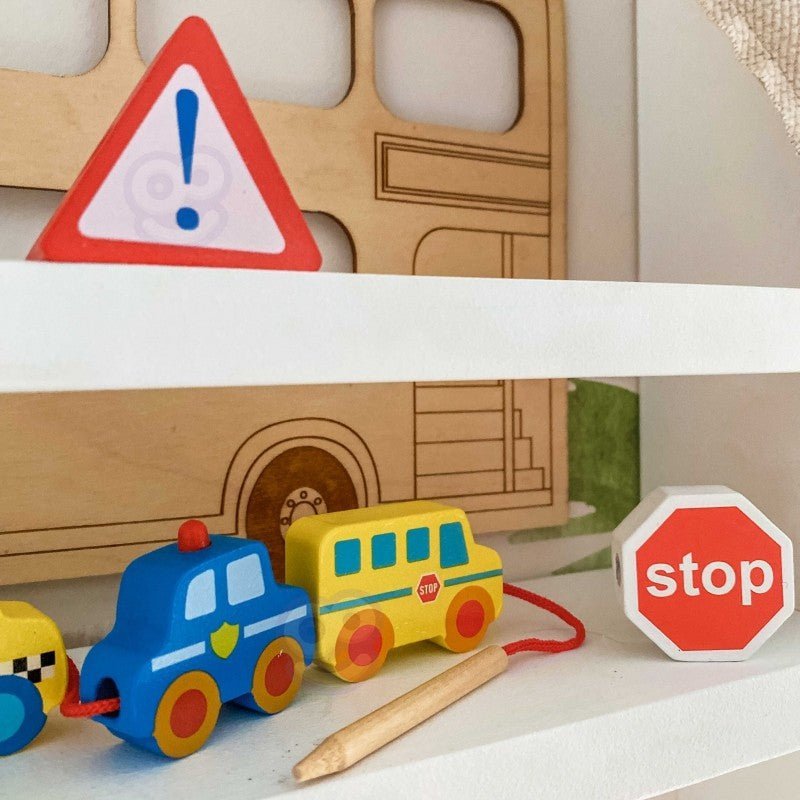Rijgblokken - Voertuigen-Thema - Kleurrijk - Educatief en Creatief - SpeelSterk SpeelSterk