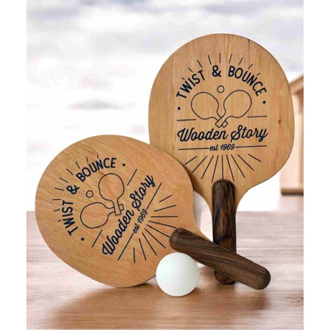 Houten Paddle Set - Multikleur - Veilig en Educatief Speelplezier - SpeelSterk SpeelSterk