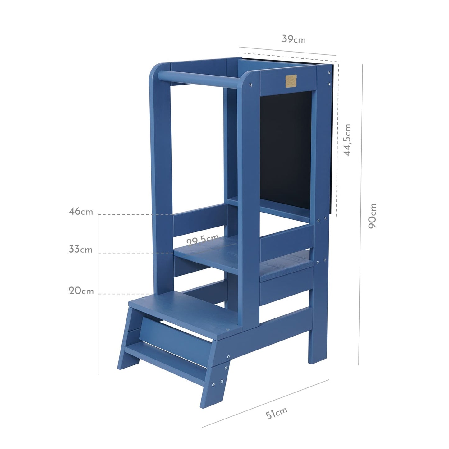 Verstelbaar Keukenhulpje - Blauw - Veilig en Leuk Voor Kinderen - SpeelSterk SpeelSterk