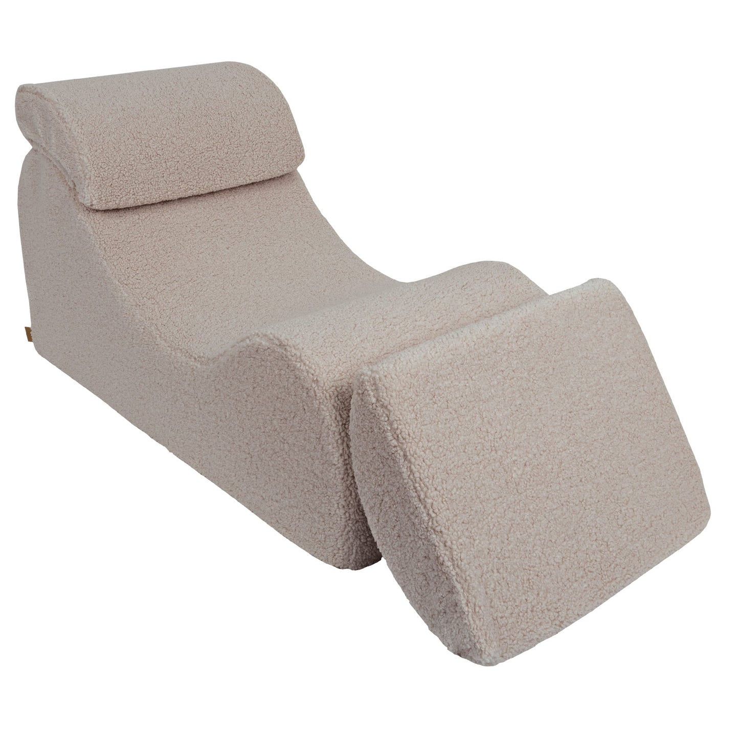 Wave Lounger Boucle - Licht Grijs - Zacht en Veilig Voor Kinderen - SpeelSterk SpeelSterk