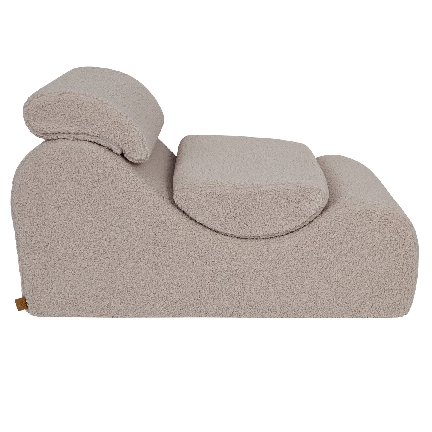 Wave Lounger Boucle - Licht Grijs - Zacht en Veilig Voor Kinderen - SpeelSterk SpeelSterk