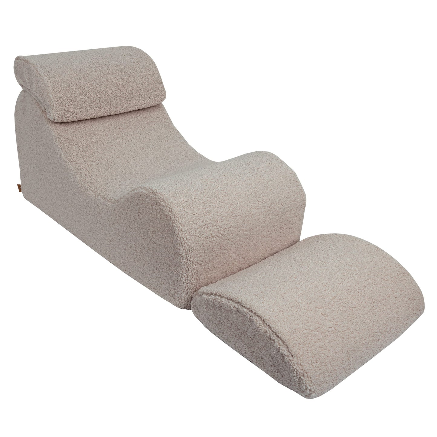 Wave Lounger Boucle - Licht Grijs - Zacht en Veilig Voor Kinderen - SpeelSterk SpeelSterk