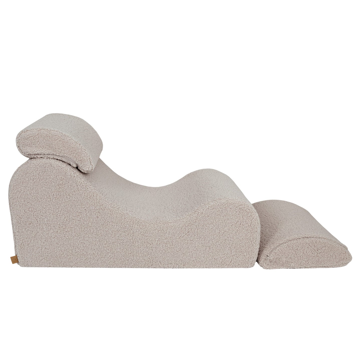 Wave Lounger Boucle - Licht Grijs - Zacht en Veilig Voor Kinderen - SpeelSterk SpeelSterk
