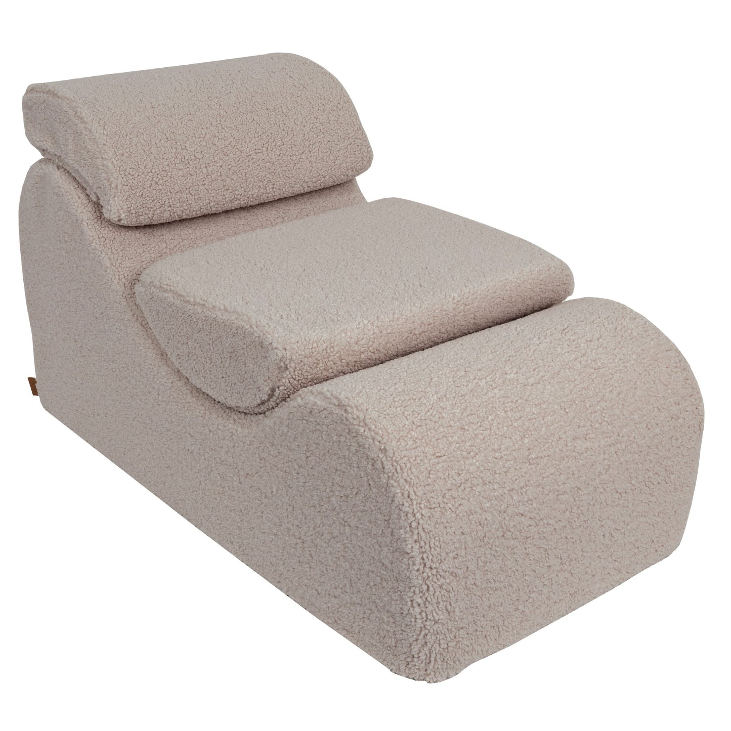 Wave Lounger Boucle - Licht Grijs - Zacht en Veilig Voor Kinderen - SpeelSterk SpeelSterk