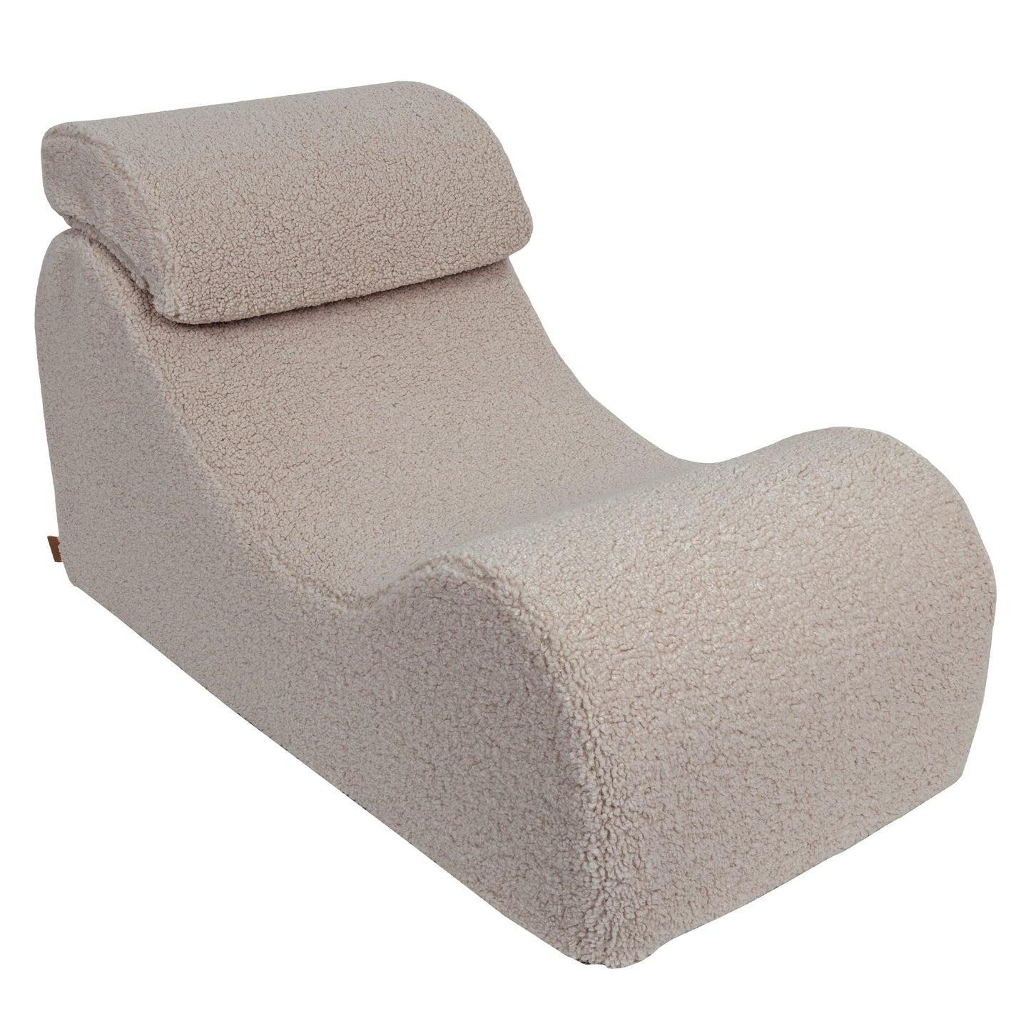 Wave Lounger Boucle - Licht Grijs - Zacht en Veilig Voor Kinderen - SpeelSterk SpeelSterk