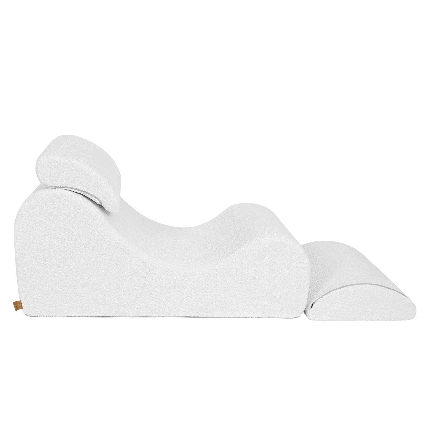 Wave Lounger Boucle - Wit - Comfortabel - Modern Design voor Kinderen - SpeelSterk SpeelSterk