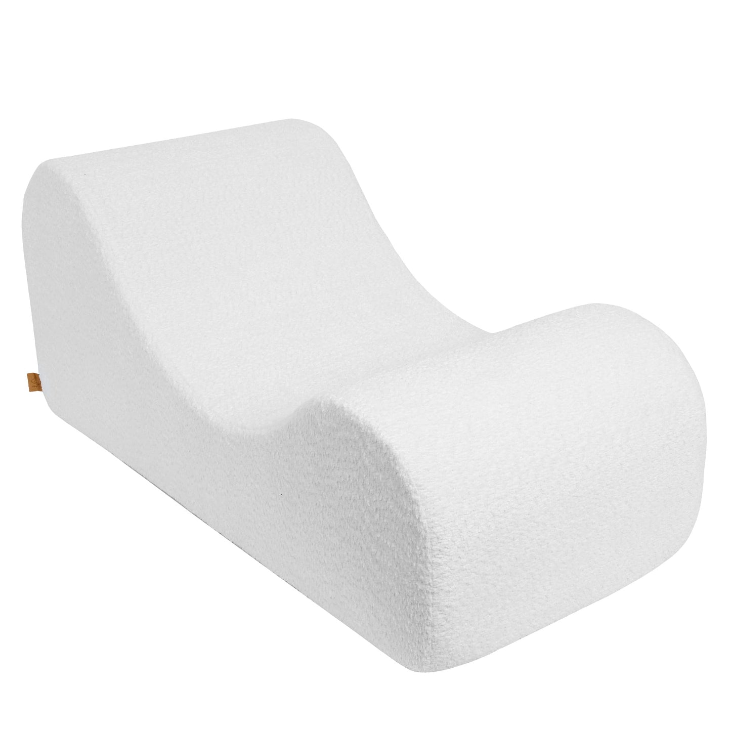 Wave Lounger Boucle - Wit - Comfortabel - Modern Design voor Kinderen - SpeelSterk SpeelSterk