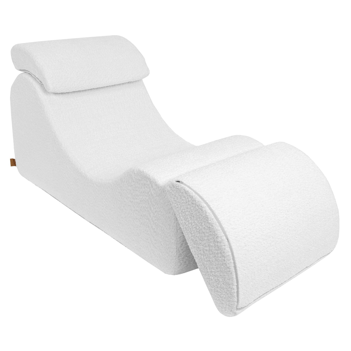 Wave Lounger Boucle - Wit - Comfortabel - Modern Design voor Kinderen - SpeelSterk SpeelSterk