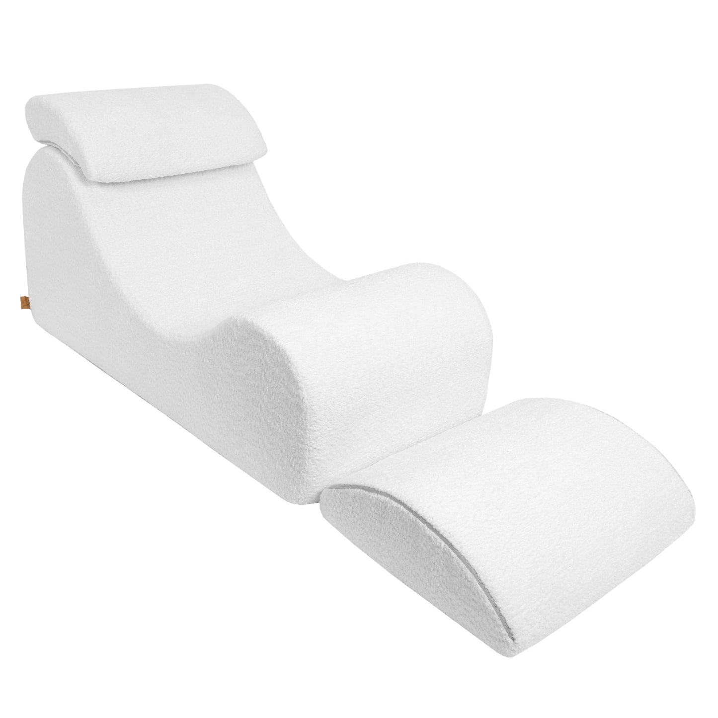 Wave Lounger Boucle - Wit - Comfortabel - Modern Design voor Kinderen - SpeelSterk SpeelSterk