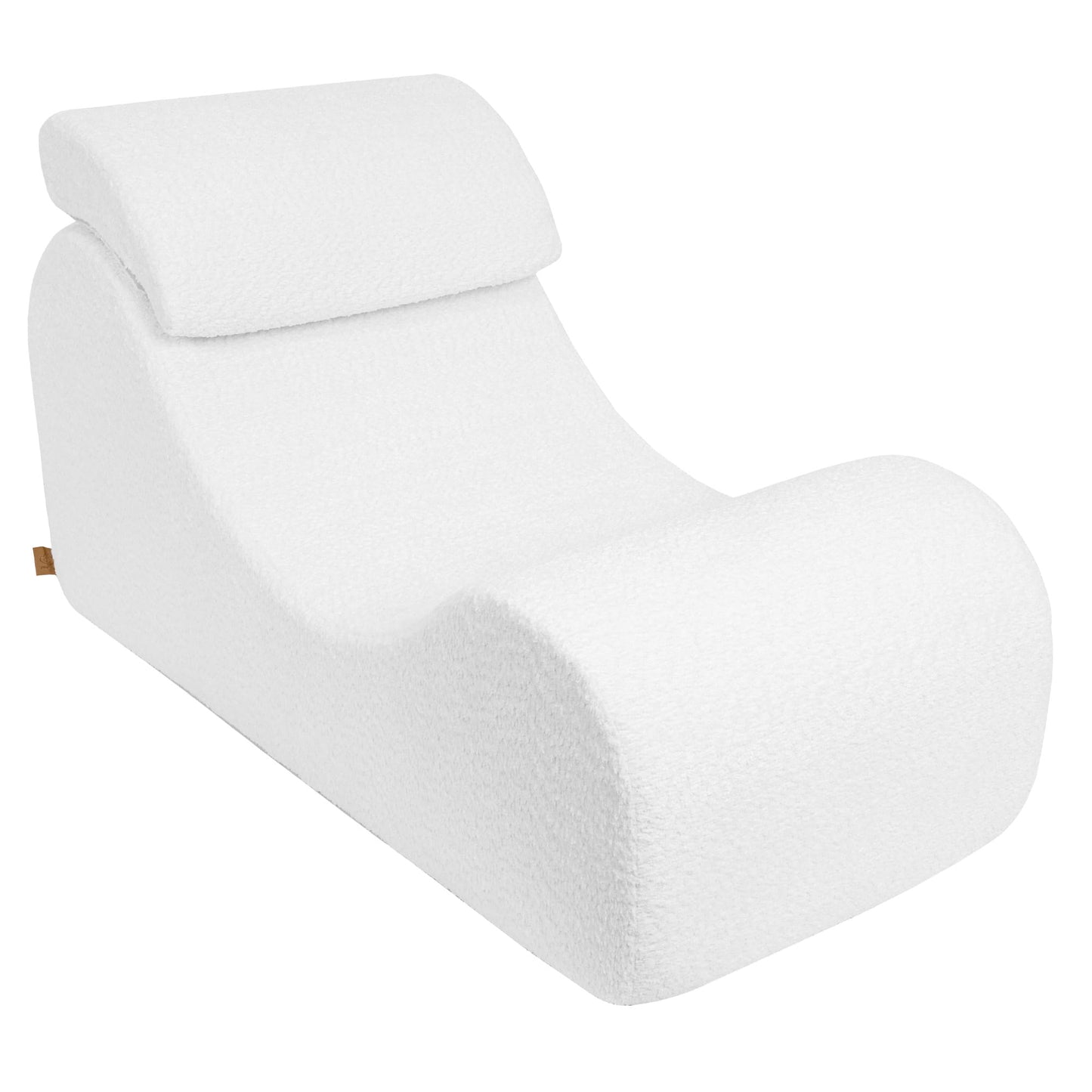 Wave Lounger Boucle - Wit - Comfortabel - Modern Design voor Kinderen - SpeelSterk SpeelSterk