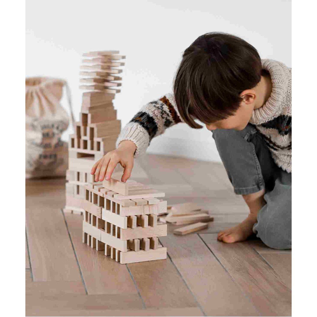 Houten Blokkenset - 200-Delig - Veilig - Creatief Speelgoed voor Kinderen - SpeelSterk  SpeelSterk