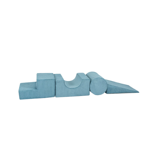 Vormenset - Turquoise Velvet - 4 Zachte Speelblokken - Creatieve Speelervaring - SpeelSterk 