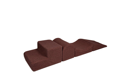 4-Delige Speelvormenset - Bruin - Zacht - Veilig - Educatief - SpeelSterk 