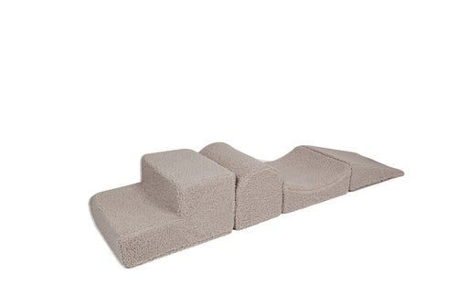 4-Delige Speelvormenset - Grijs - Zacht - Veilig - Creatief Spel - SpeelSterk 