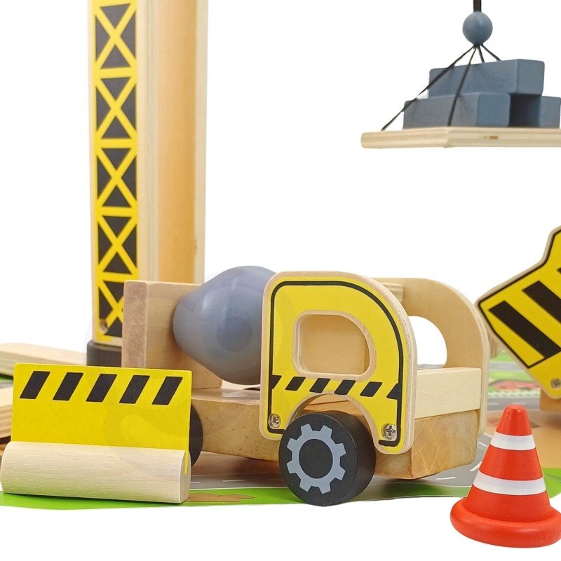 5-in-1 Houten Constructieset - Groen - Creatief en Educatief Speelplezier - SpeelSterk  SpeelSterk