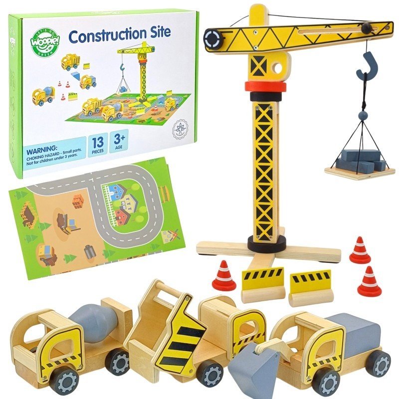 5-in-1 Houten Constructieset - Groen - Creatief en Educatief Speelplezier - SpeelSterk 