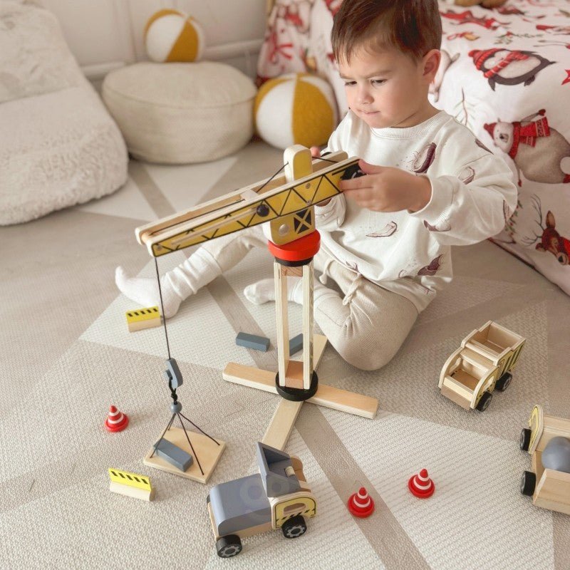 5-in-1 Houten Constructieset - Groen - Creatief en Educatief Speelplezier - SpeelSterk 