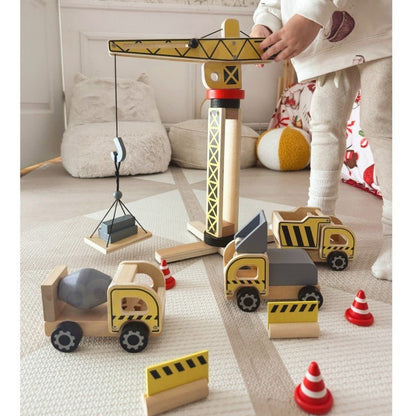 5-in-1 Houten Constructieset - Groen - Creatief en Educatief Speelplezier - SpeelSterk 