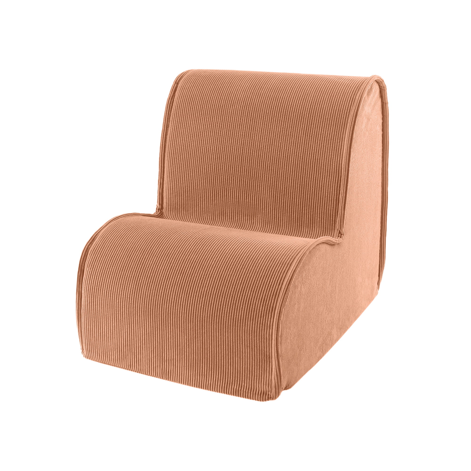 Corduroy Kinderfauteuil - Licht Bruin - Veilig En Comfortabel Meubel - SpeelSterk 