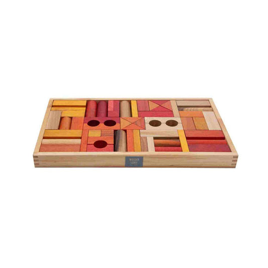 54-delige Houten Blokkenset - SpeelSterk 