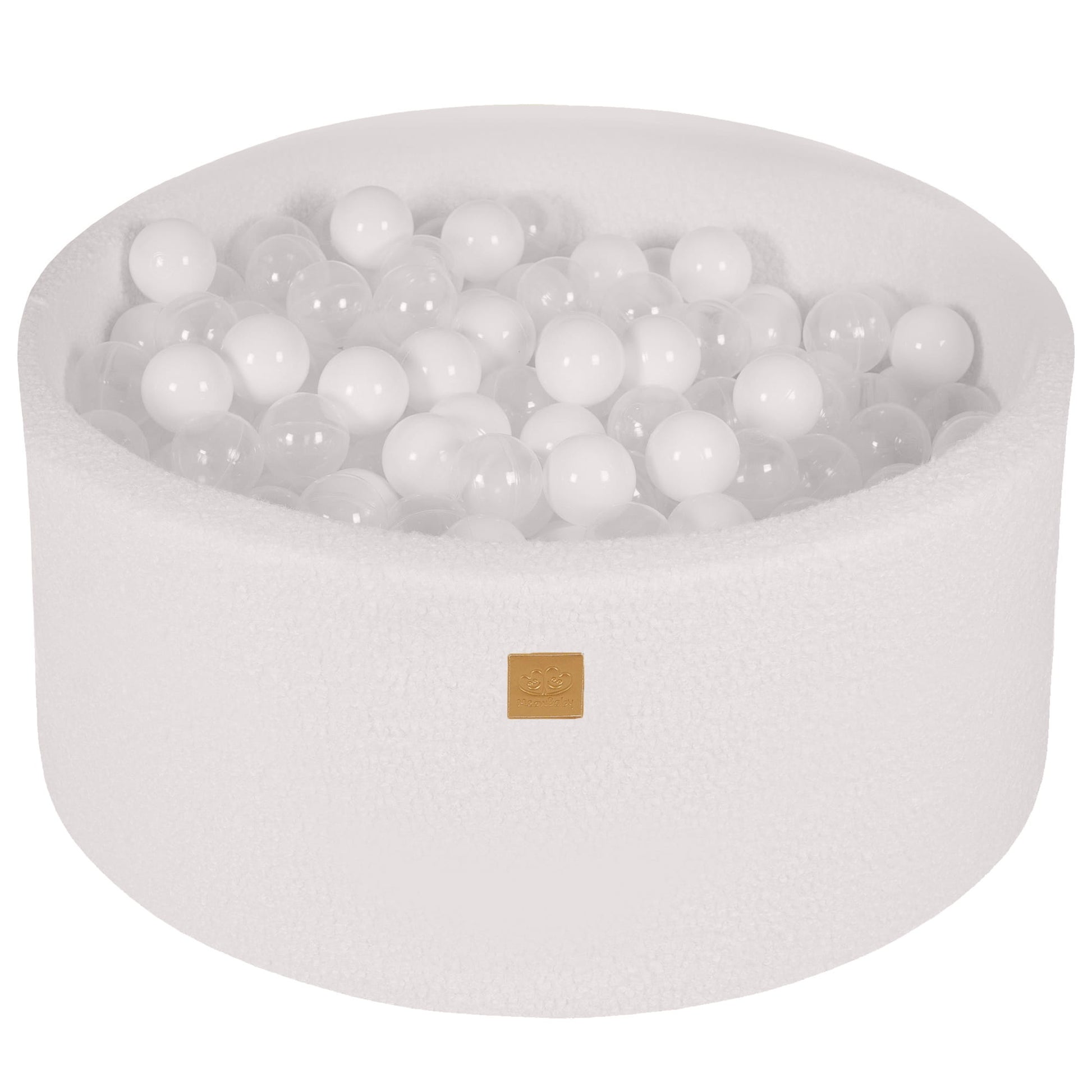 Ronde Ballenbak - Wit Boucle - Zacht en Veilig - 300 Witte Ballen - SpeelSterk 