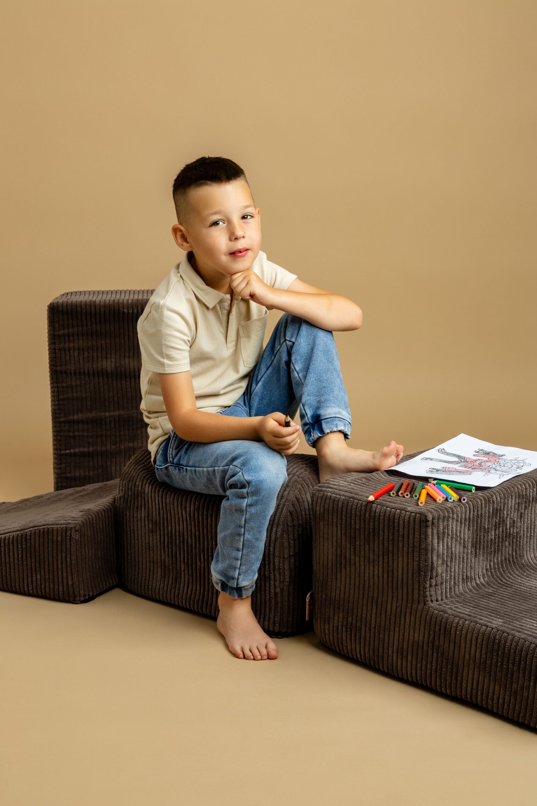Vormenset - Bruin - Creatief Spel - Veilig en Educatief - SpeelSterk 