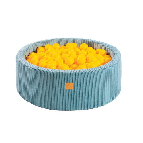 Ronde Ballenbak - Turquoise - Veilig Met 200 Gele Ballen - 90x30cm - SpeelSterk 