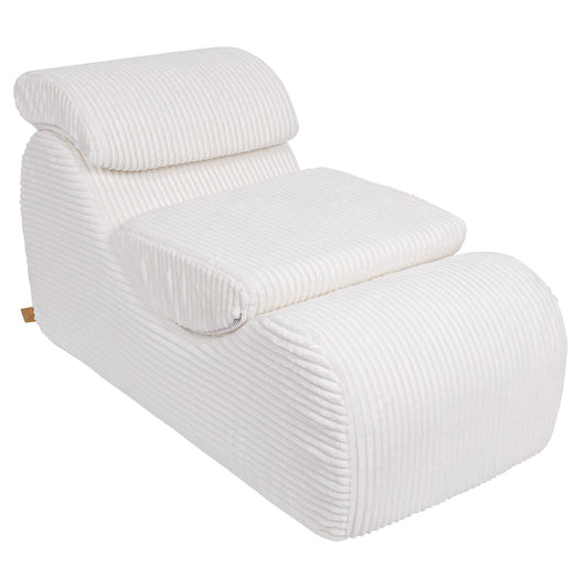 Wave Lounger - Witte Furrycord - Zacht en Comfortabel Speelmeubel - SpeelSterk 