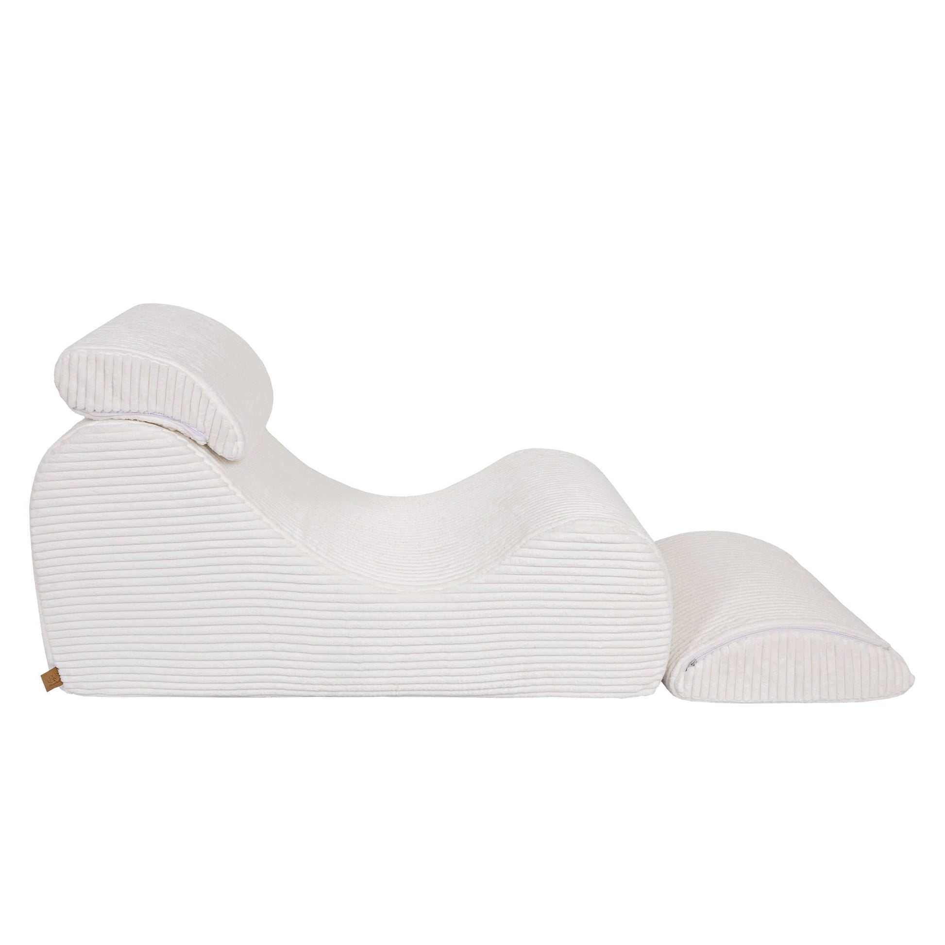 Wave Lounger - Witte Furrycord - Zacht en Comfortabel Speelmeubel - SpeelSterk 