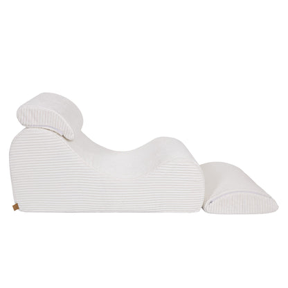 Wave Lounger - Witte Furrycord - Zacht en Comfortabel Speelmeubel - SpeelSterk 