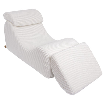 Wave Lounger - Witte Furrycord - Zacht en Comfortabel Speelmeubel - SpeelSterk 