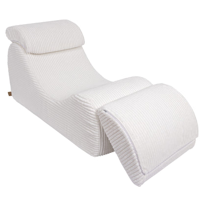 Wave Lounger - Witte Furrycord - Zacht en Comfortabel Speelmeubel - SpeelSterk 