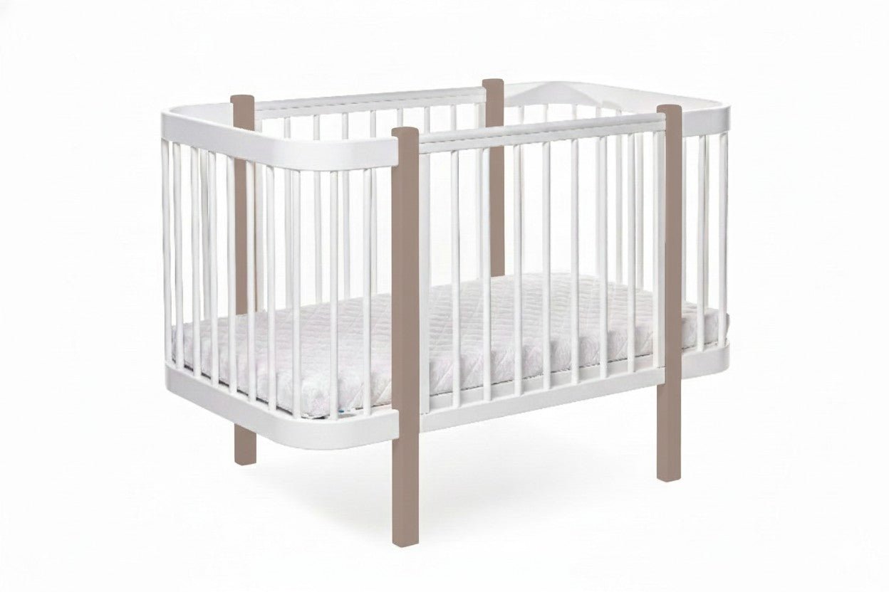 Baby Crib ELIN - Cappuccino/White - SpeelSterk.nl