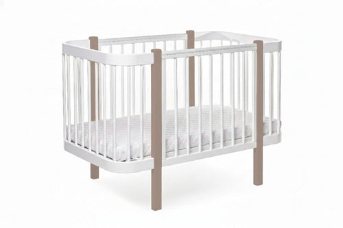 Baby Crib ELIN - Cappuccino/White - SpeelSterk.nl