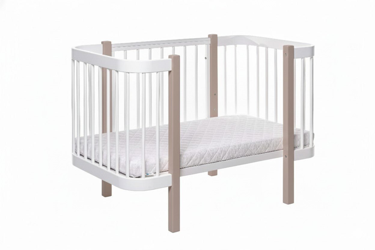 Baby Crib ELIN - Cappuccino/White - SpeelSterk.nl