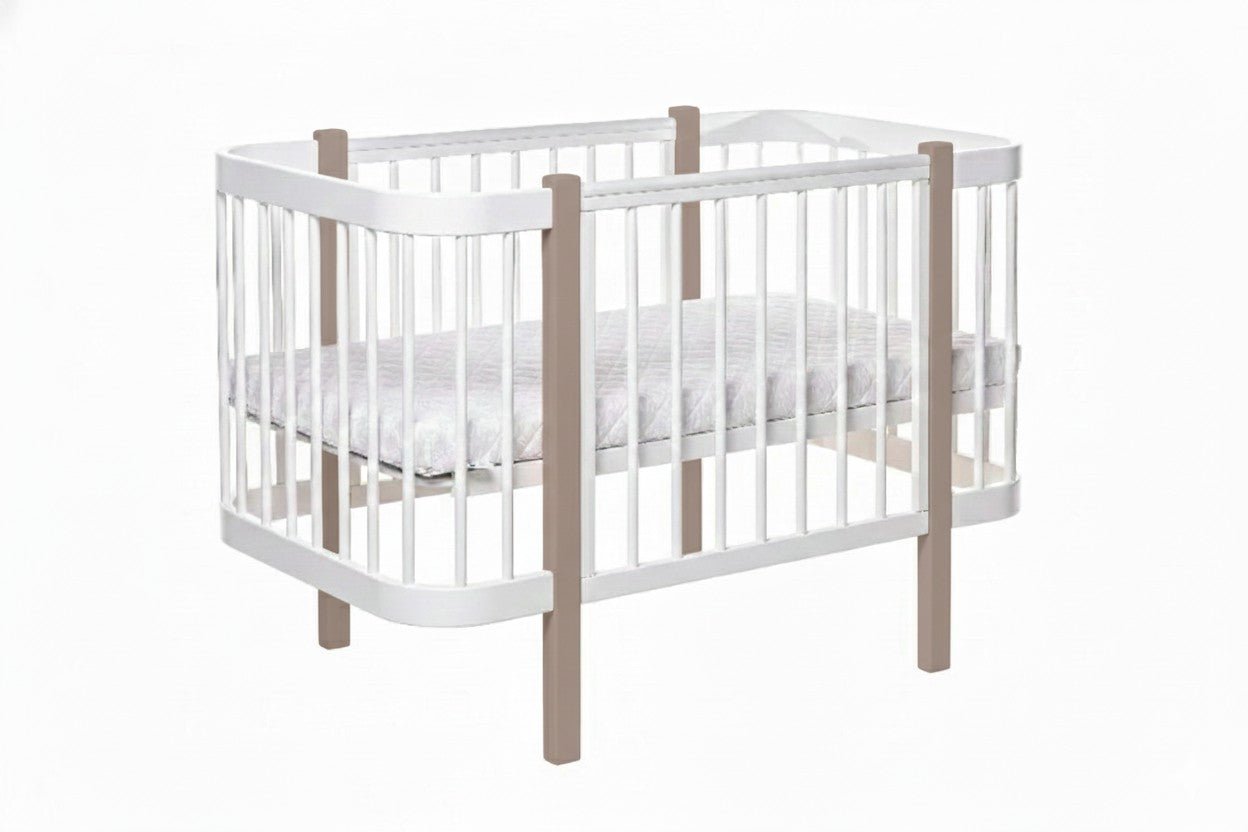 Baby Crib ELIN - Cappuccino/White - SpeelSterk.nl
