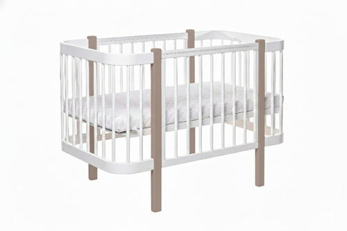 Baby Crib ELIN - Cappuccino/White - SpeelSterk.nl