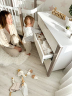 Baby Crib ELIN - Cappuccino/White